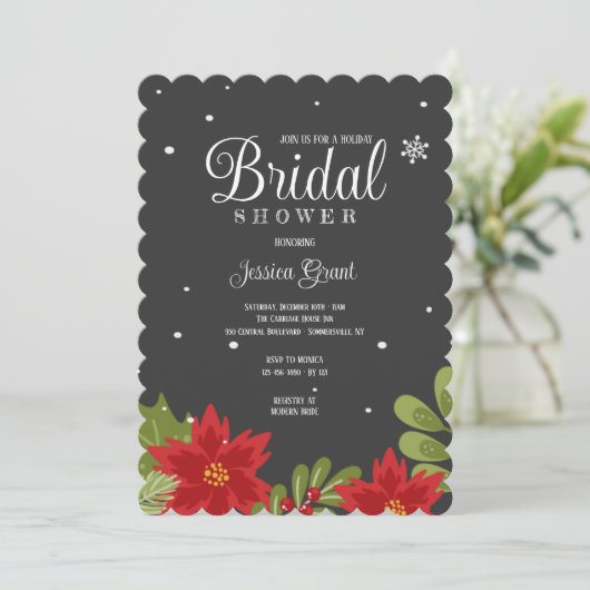 Invitation à la douche nuptiale de Noël (Debout devant)