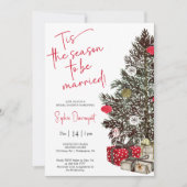 Invitation à la douche nuptiale de Noël (Devant)