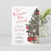 Invitation à la douche nuptiale de Noël (Debout devant)