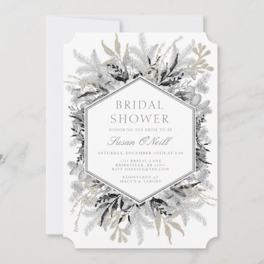 Invitation à la douche nuptiale de Noël (Devant)