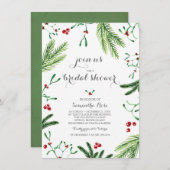 Invitation à la douche nuptiale de Noël (Devant / Derrière)