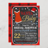 Invitation à la douche nuptiale de Noël (Devant / Derrière)