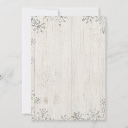 Invitation à la douche nuptiale de Noël (Dos)