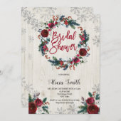 Invitation à la douche nuptiale de Noël (Devant / Derrière)