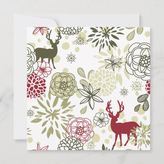 Invitation à la douche nuptiale de Noël de Reindee (Dos)