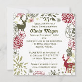 Invitation à la douche nuptiale de Noël de Reindee (Devant)