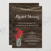 Invitation à la douche nuptiale de Noël - Poinsett (Devant / Derrière)