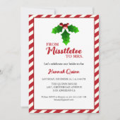 Invitation à la douche nuptiale de Noël Sstlet à M (Devant)