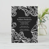 Invitation à la douche nuptiale de Paisley Blanc e (Debout devant)
