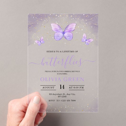 Invitation à la douche nuptiale de papillons (In situ (ordinateur de poche))