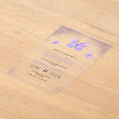 Invitation à la douche nuptiale de papillons (Poser)