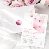 Invitation à la douche nuptiale de papillons de vi