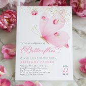 Invitation à la douche nuptiale de papillons de vi