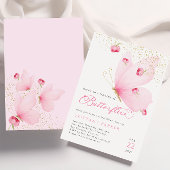 Invitation à la douche nuptiale de papillons de vi