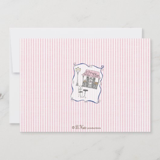 Invitation à la douche nuptiale de Paris (Dos)