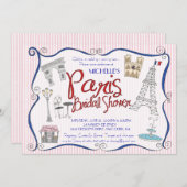 Invitation à la douche nuptiale de Paris (Devant / Derrière)