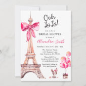 Invitation à la douche nuptiale de Paris (Devant)