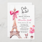 Invitation à la douche nuptiale de Paris (Devant / Derrière)