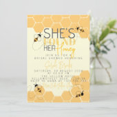 Invitation à la douche nuptiale de peigne d'abeill (Debout devant)