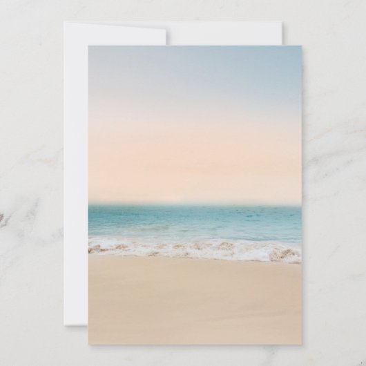 Invitation à la douche nuptiale de plage (Dos)