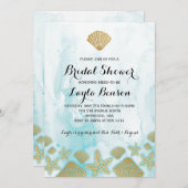 Invitation à la douche nuptiale de plage (Devant / Derrière)