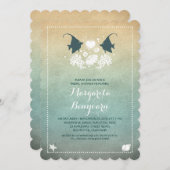 invitation à la douche nuptiale de plage de poisso (Devant / Derrière)