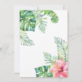 Invitation à la douche nuptiale de plage tropicale (Dos)