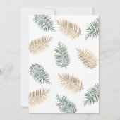 Invitation à la douche nuptiale de plage tropicale (Dos)