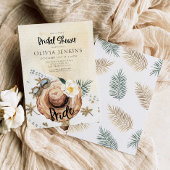 Invitation à la douche nuptiale de plage tropicale