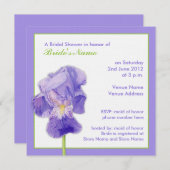 Invitation à la douche nuptiale de Purple Iris (Devant / Derrière)