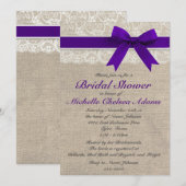 Invitation à la douche nuptiale de Regency Lace Bu (Devant / Derrière)