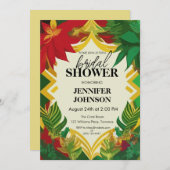 Invitation à la douche nuptiale de Reggae florale (Devant / Derrière)