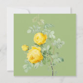 Invitation à la douche nuptiale de Rose jaune (Dos)