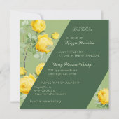 Invitation à la douche nuptiale de Rose jaune (Devant)