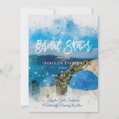 Invitation à la douche nuptiale de Santorin Grèce (Devant)