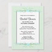 Invitation à la douche nuptiale de simplicité vert (Devant)