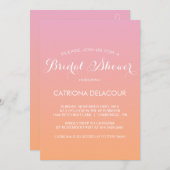 Invitation à la douche nuptiale de Sunset Ombre (Devant / Derrière)