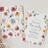 Invitation à la douche nuptiale de thé fleur sauva