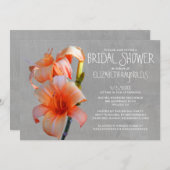 Invitation à la douche nuptiale de Tiger Lilies (Devant / Derrière)