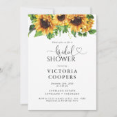 Invitation à la douche nuptiale de tournesol (Devant)