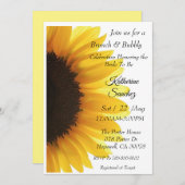 Invitation à la douche nuptiale de tournesol (Devant / Derrière)
