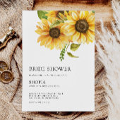 Invitation à la douche nuptiale de tournesol