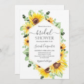 Invitation à la douche nuptiale de tournesol (Devant / Derrière)