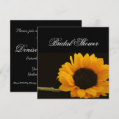 Invitation à la douche nuptiale de tournesol (Devant / Derrière)