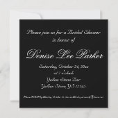 Invitation à la douche nuptiale de tournesol (Dos)