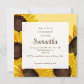 Invitation à la douche nuptiale de tournesol (Devant)