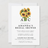 Invitation à la douche nuptiale de tournesol (Devant)