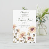 Invitation à la douche nuptiale de tournesol (Debout devant)