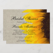 Invitation à la douche nuptiale de tournesol en li (Devant / Derrière)