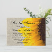 Invitation à la douche nuptiale de tournesol en li (Debout devant)